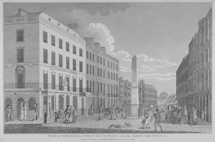 Framed Print : New Bridge Street, City of London, 1810 Framed Print : New Bridge Street, City of London, 1810