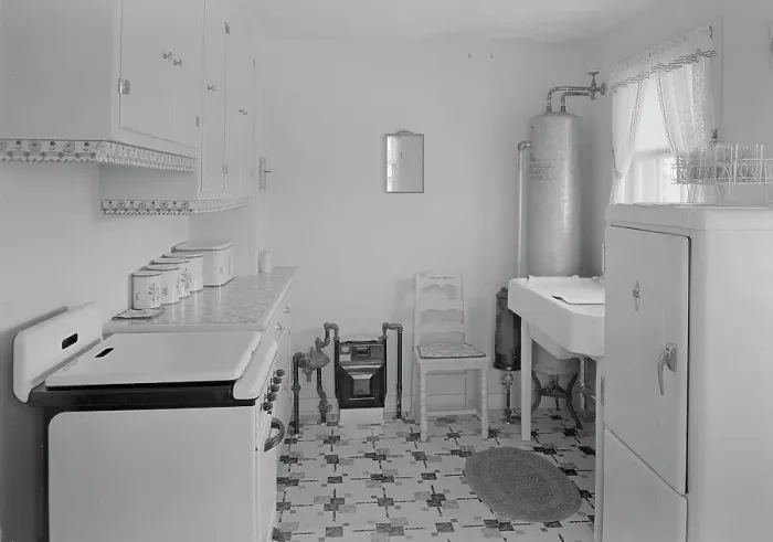 Framed Print : New Brunswick Housing Authority, 1940. Creator: Gottscho-Schleisner, Inc Framed Print : New Brunswick Housing Authority, 1940. Creator: Gottscho-Schleisner, Inc