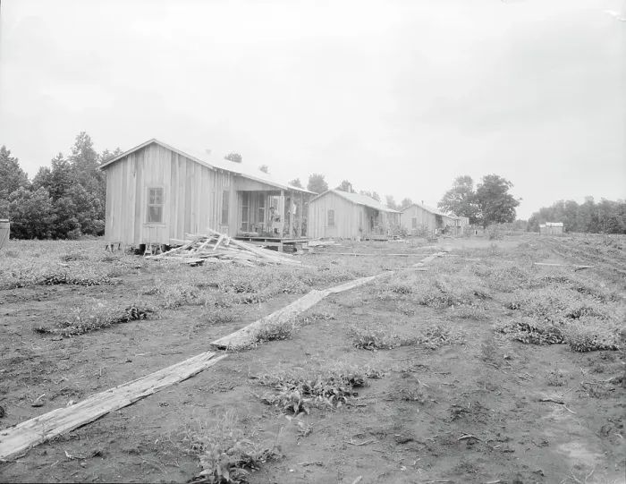 Framed Print : New cabins at Hill House, Mississippi, 1936. Creator: Dorothea Lange Framed Print : New cabins at Hill House, Mississippi, 1936. Creator: Dorothea Lange