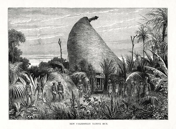 New Caledonian Native Hut, southwest Pacific, 1877