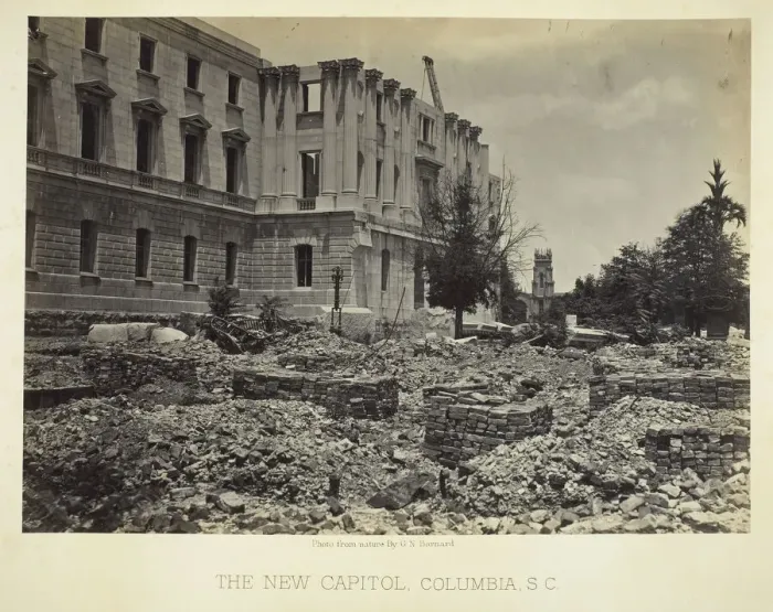 Framed Print : The New Capitol, Columbia, SC, 1865. Creator: George N. Barnard