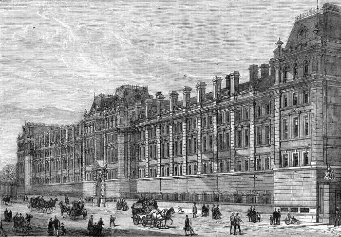 Framed Print : The new Cavalry Barracks at Knightsbridge, 1880. Creator: Unknown Framed Print : The new Cavalry Barracks at Knightsbridge, 1880. Creator: Unknown