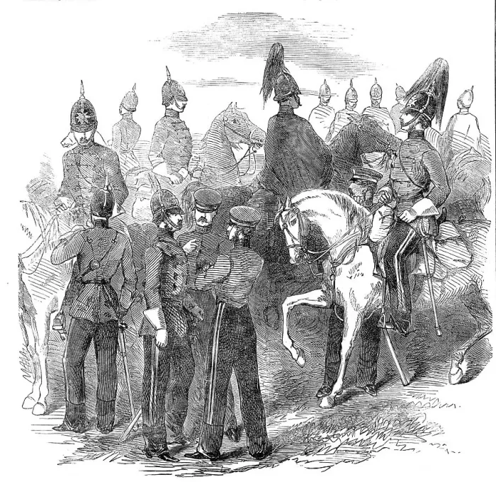 Framed Print : New Cavalry Corps. - the Mounted Staff, 1854. Creator: Unknown Framed Print : New Cavalry Corps. - the Mounted Staff, 1854. Creator: Unknown