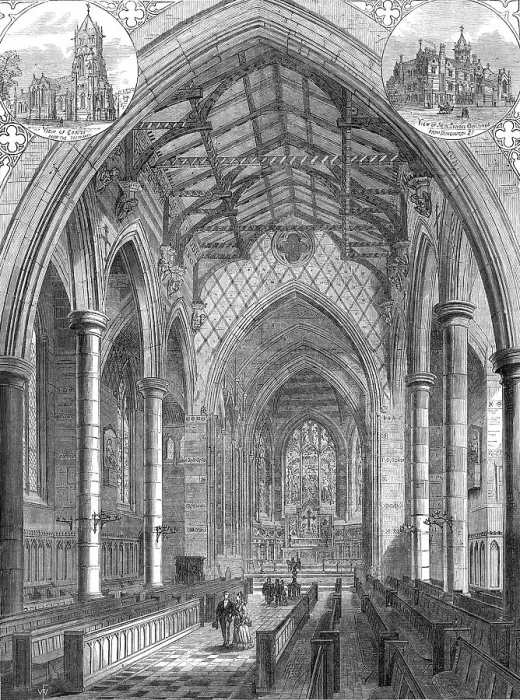 Framed Print : The new chapel, Rugby School, 1872. Creator: Unknown Framed Print : The new chapel, Rugby School, 1872. Creator: Unknown