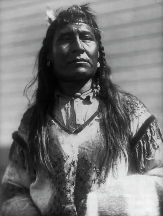 Framed Print : New Chest-Piegan, c1910. Creator: Edward Sheriff Curtis Framed Print : New Chest-Piegan, c1910. Creator: Edward Sheriff Curtis
