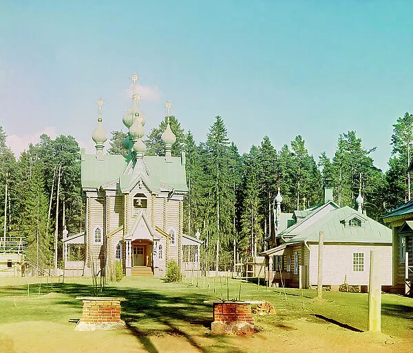 New Church of the Assumption of the Mother of God in the Gethsemane Monastery, 1910. Creator: Sergey Mikhaylovich Prokudin-Gorsky
