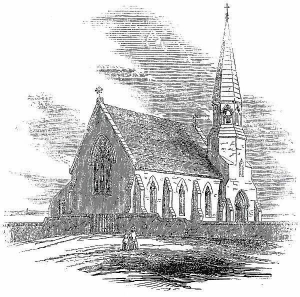 New Church, Rye Harbour, Sussex, 1850. Creator: Unknown