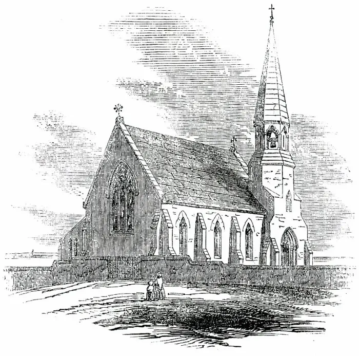 Framed Print : New Church, Rye Harbour, Sussex, 1850. Creator: Unknown Framed Print : New Church, Rye Harbour, Sussex, 1850. Creator: Unknown