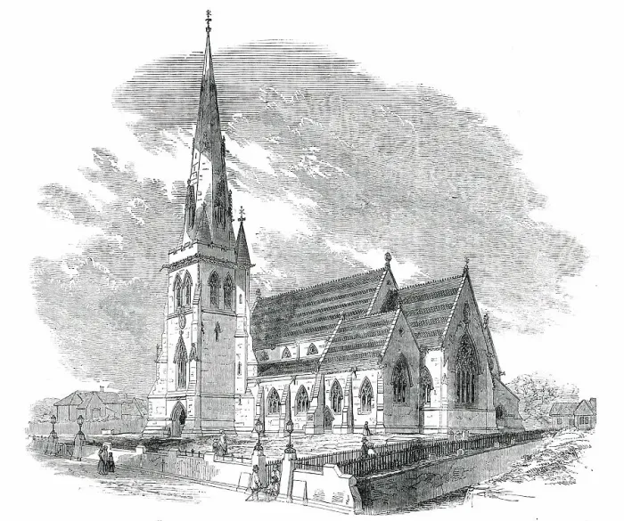 Framed Print : New Church of St. Edward, at Romford - Consecrated on Thursday, September 19th, 1850. Creator: Unknown Framed Print : New Church of St. Edward, at Romford - Consecrated on Thursday, September 19th, 1850. Creator: Unknown