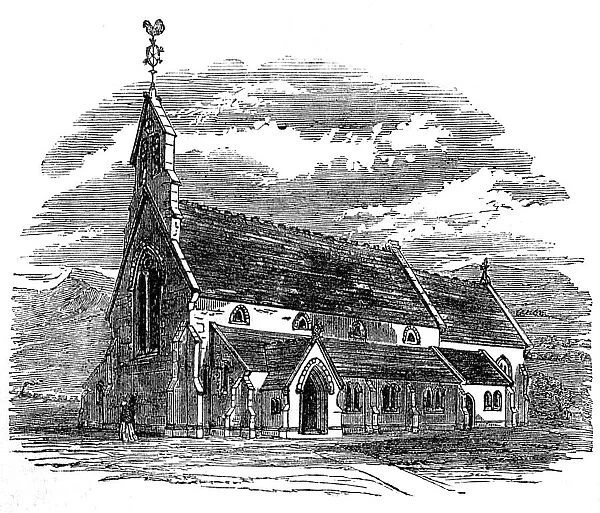 New Church of St. Fagan, Heol-Y-Vellin, Aberdare, 1854. Creator: Unknown