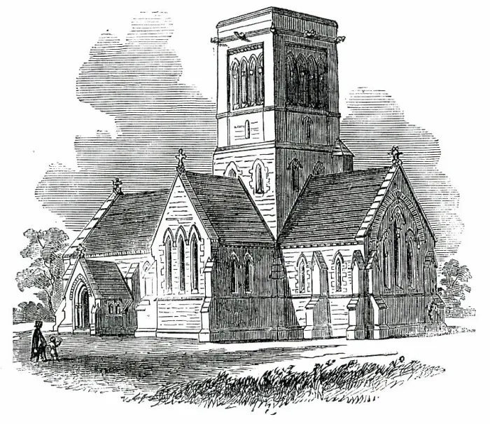 Framed Print : New Church of St. Paul, Rusthall, near Tunbridge Wells, 1850. Creator: Unknown Framed Print : New Church of St. Paul, Rusthall, near Tunbridge Wells, 1850. Creator: Unknown
