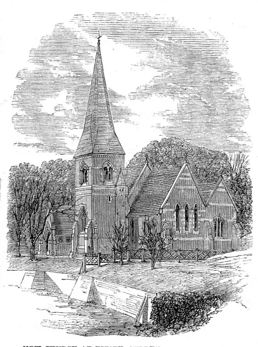 Framed Print : New church at Titsey, Surrey, 1862. Creator: Unknown Framed Print : New church at Titsey, Surrey, 1862. Creator: Unknown