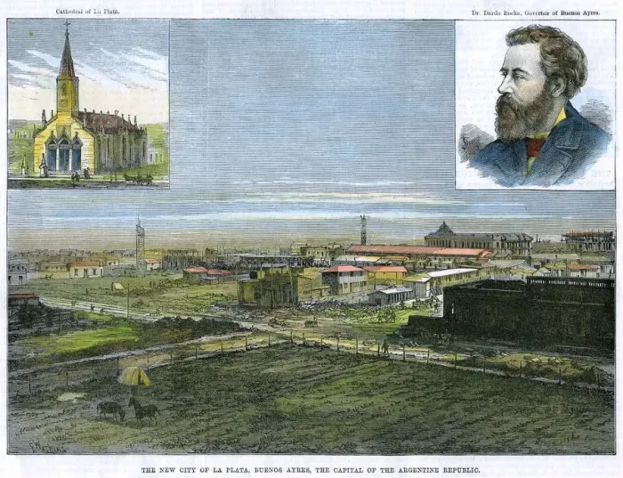 Framed Print : The new city of La Plata, Buenos Ayres, the capital of the Argentine Republic, c1890. Artist: E Watkins Framed Print : The new city of La Plata, Buenos Ayres, the capital of the Argentine Republic, c1890. Artist: E Watkins