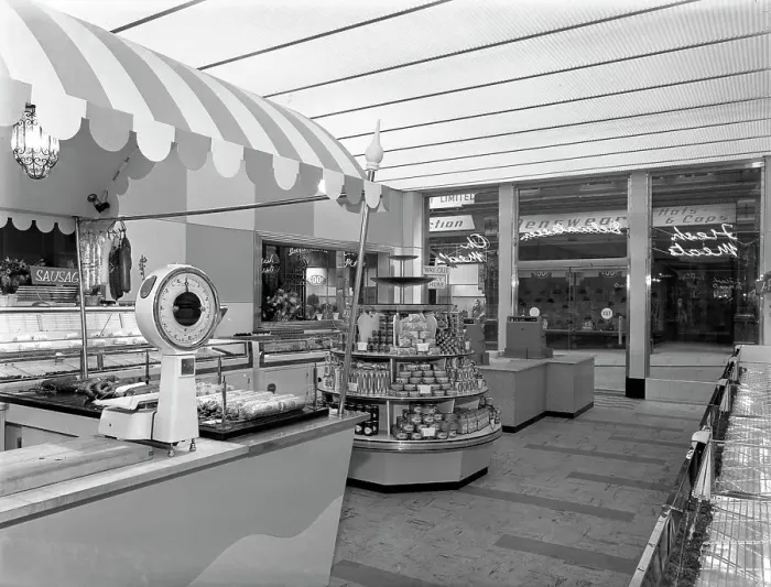 Framed Print : New Co-op central butchers department, Barnsley, South Yorkshire, 1957. Artist Framed Print : New Co-op central butchers department, Barnsley, South Yorkshire, 1957. Artist