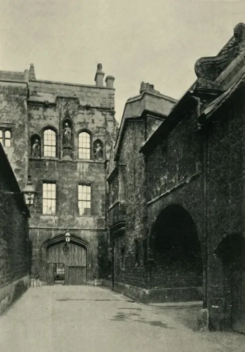 Framed Print : New College Gate and Lane, 1902. Creator: Unknown Framed Print : New College Gate and Lane, 1902. Creator: Unknown