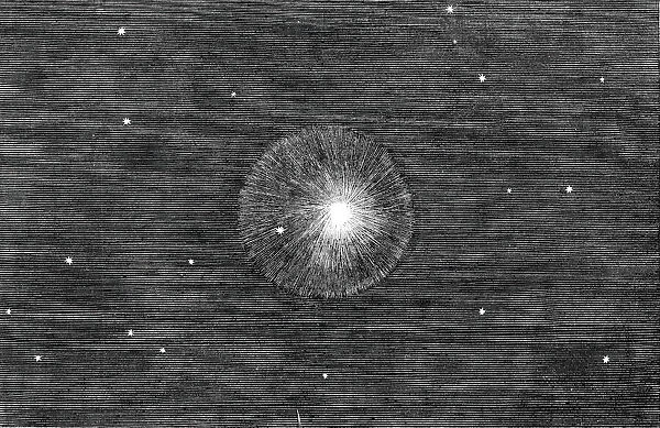 The New Comet, drawn at the Royal Observatory, Greenwich, 1844. Creator: Unknown