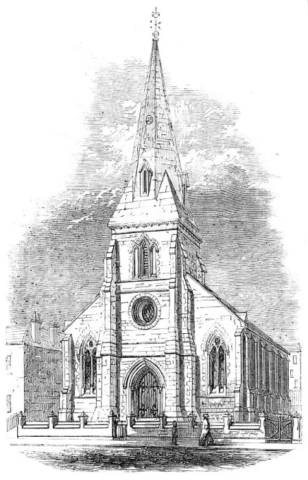 Framed Print : New Congregational Chapel at Hobart Town, 1857. Creator: Unknown Framed Print : New Congregational Chapel at Hobart Town, 1857. Creator: Unknown