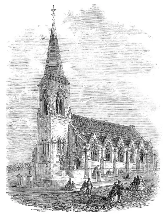 Framed Print : New congregational church at St. Leonards-on-Sea, 1864. Creator: Unknown Framed Print : New congregational church at St. Leonards-on-Sea, 1864. Creator: Unknown
