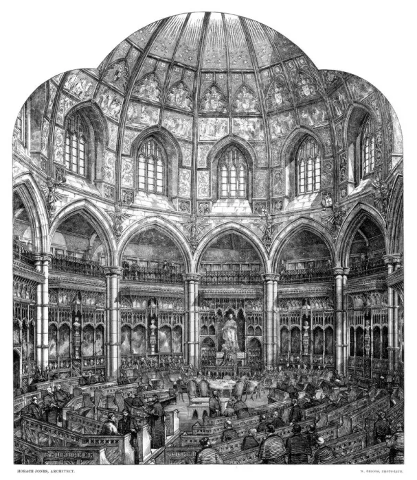Framed Print : The new council chamber Guildhall, City of London, 1886. Artist: W Griggs Framed Print : The new council chamber Guildhall, City of London, 1886. Artist: W Griggs