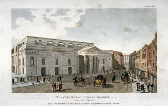 Framed Print : The new Covent Garden Theatre, Bow Street, Westminster, London, 1809 Framed Print : The new Covent Garden Theatre, Bow Street, Westminster, London, 1809