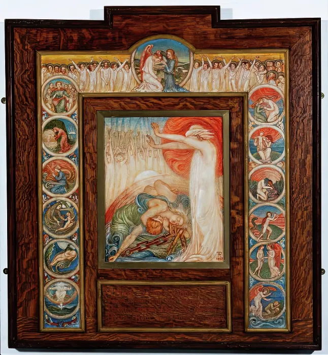 Framed Print : The New Creation - Awakening, 1887. Creator: Phoebe Anna Traquair Framed Print : The New Creation - Awakening, 1887. Creator: Phoebe Anna Traquair