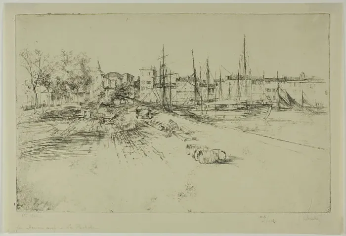 Framed Print : The New Dock at la Rochelle, 1904. Creator: Gustave Leheutre Framed Print : The New Dock at la Rochelle, 1904. Creator: Gustave Leheutre