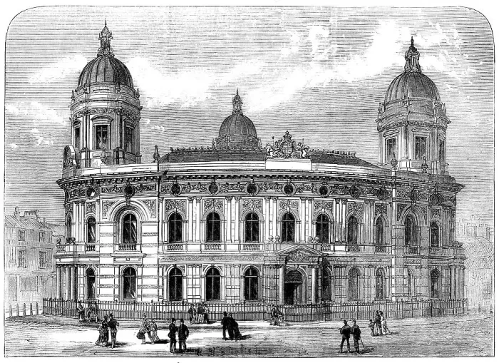 Framed Print : The new dock offices, Hull, 1871. Creator: Unknown Framed Print : The new dock offices, Hull, 1871. Creator: Unknown
