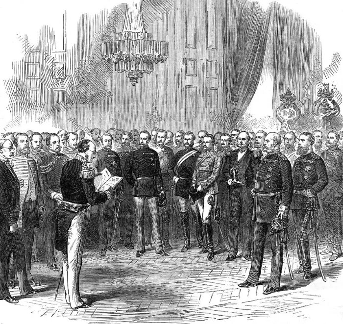Framed Print : The New Empire of Germany: the President of the North German Federal Assembly... 1871. Creator: Unknown Framed Print : The New Empire of Germany: the President of the North German Federal Assembly... 1871. Creator: Unknown