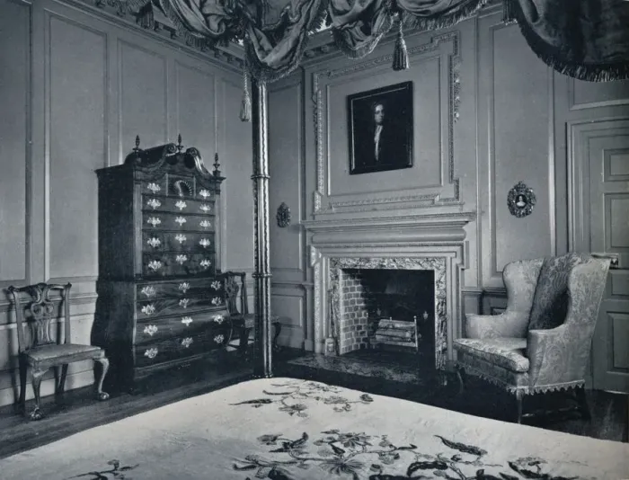 Framed Print : A New England Chest-on-Chest with Bombe Base in one of the bedrooms of the palace of Williamsburg Framed Print : A New England Chest-on-Chest with Bombe Base in one of the bedrooms of the palace of Williamsburg