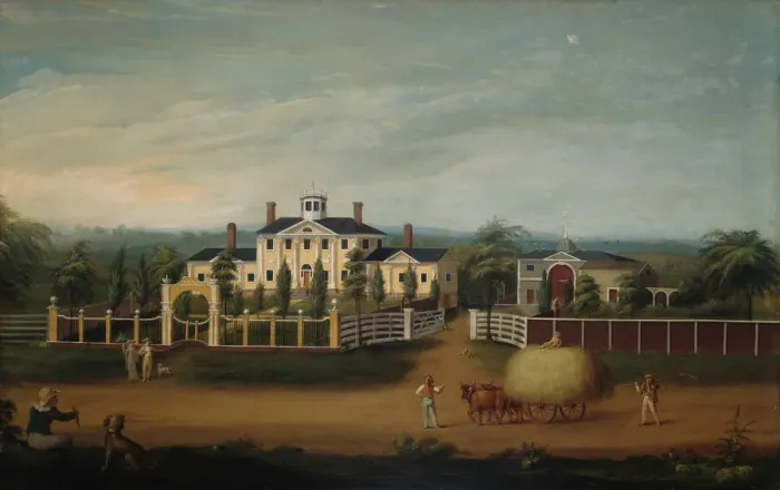 Framed Print : New England Country Seat, 1800 / 20. Creator: Unknown Framed Print : New England Country Seat, 1800 / 20. Creator: Unknown