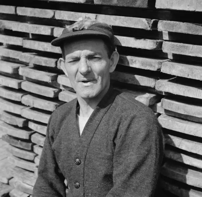 Framed Print : New England fisherman resting at the New York docks after unloading his cargo of fish, 1943. Creator: Gordon Parks Framed Print : New England fisherman resting at the New York docks after unloading his cargo of fish, 1943. Creator: Gordon Parks