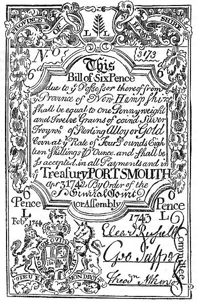 New England paper money, 1743 (c1880)