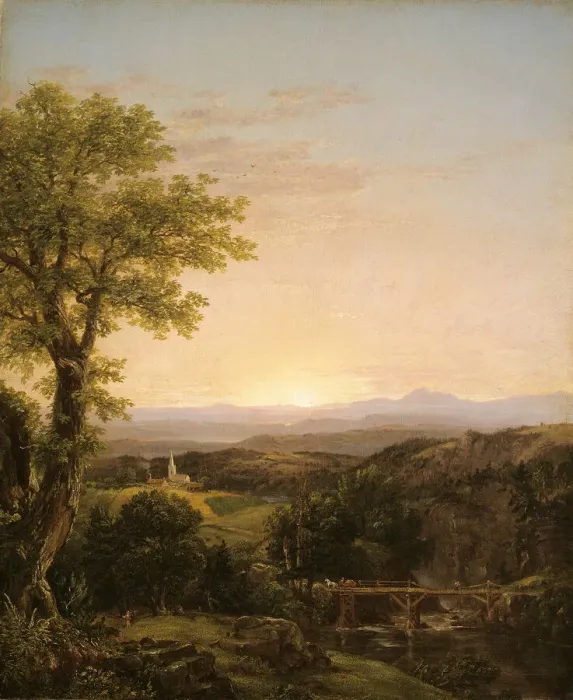 Framed Print : New England Scenery, 1839. Creator: Thomas Cole Framed Print : New England Scenery, 1839. Creator: Thomas Cole