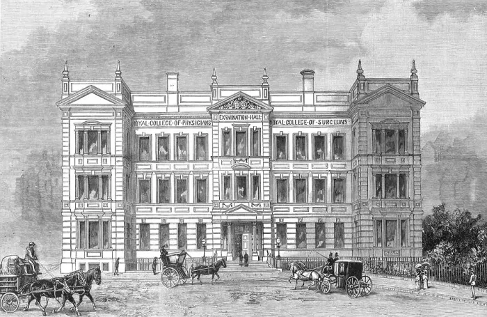 Framed Print : New Examination Hall of the Royal Colleges of Surgeons and Physicans, Victoria Embankment, 1886. Creator: Unknown Framed Print : New Examination Hall of the Royal Colleges of Surgeons and Physicans, Victoria Embankment, 1886. Creator: Unknown