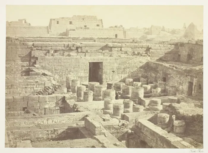 Framed Print : New Excavation at Medinet-Haboo, 1860, printed 1862. Creator: Francis Frith Framed Print : New Excavation at Medinet-Haboo, 1860, printed 1862. Creator: Francis Frith