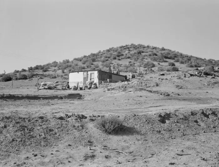 Framed Print : New farm in Cow Hollow, Malheur County, Oregon, 1939. Creator: Dorothea Lange