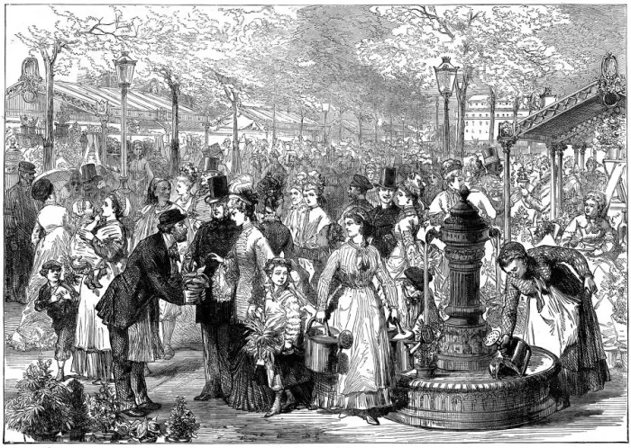 Framed Print : New Flower Market, Paris, 1874 Framed Print : New Flower Market, Paris, 1874