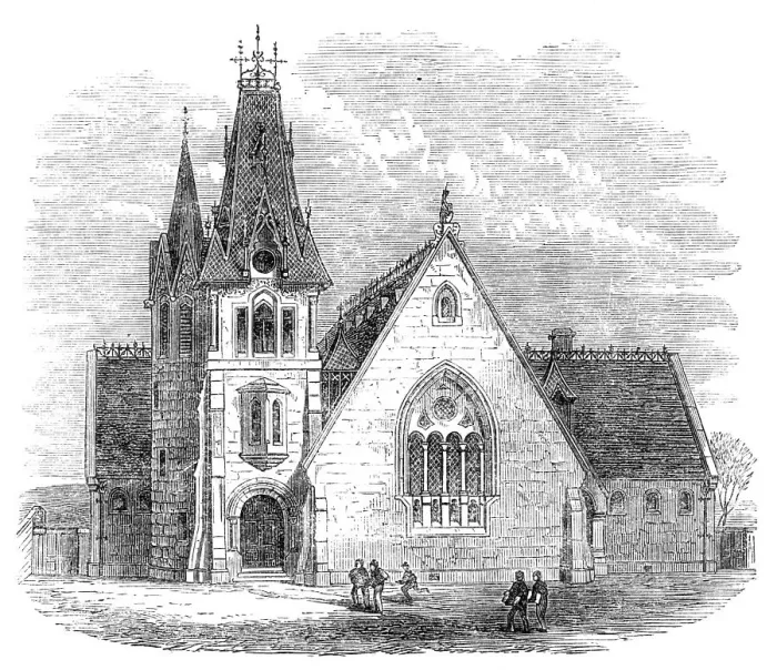 Framed Print : New free school, Holburn-Street, Aberdeen, 1864. Creator: Unknown Framed Print : New free school, Holburn-Street, Aberdeen, 1864. Creator: Unknown