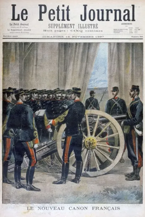 Framed Print : A new French cannon, 1897. Artist: Henri Meyer Framed Print : A new French cannon, 1897. Artist: Henri Meyer