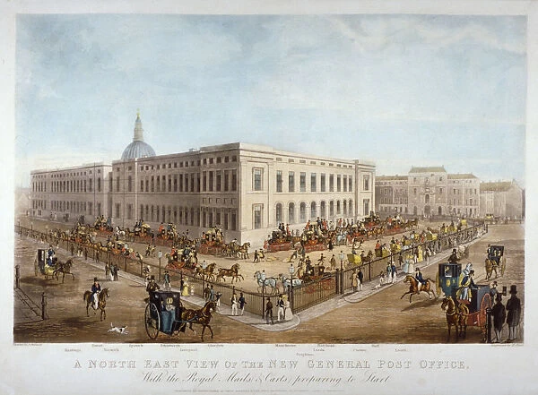 The new General Post Office, City of London, c1830. Artist: Henry Pyall