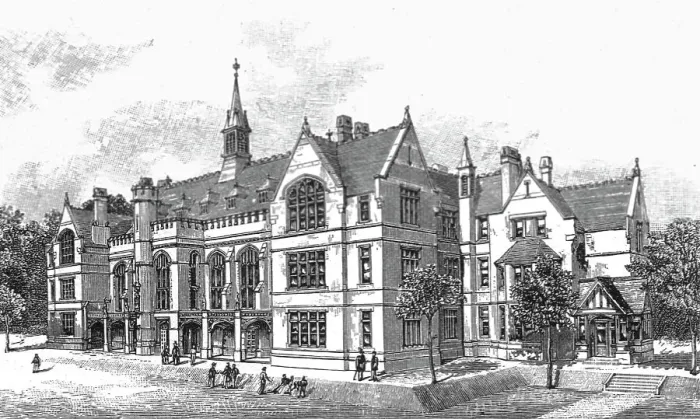 Framed Print : The New Grammer School Buildings at Bedford, 1891. Creator: Unknown Framed Print : The New Grammer School Buildings at Bedford, 1891. Creator: Unknown