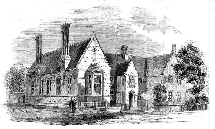Framed Print : The New Gresham Grammar School at Holt, Norfolk, 1858. Creator: Unknown Framed Print : The New Gresham Grammar School at Holt, Norfolk, 1858. Creator: Unknown