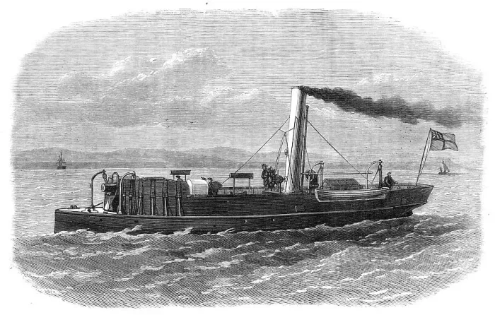 Framed Print : The new gun-boat Staunch, built at Elswick, Newcastle-on-Tyne, 1868. Creator: Unknown Framed Print : The new gun-boat Staunch, built at Elswick, Newcastle-on-Tyne, 1868. Creator: Unknown