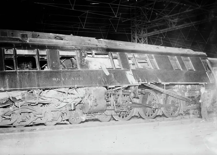 Framed Print : New Haven R.R. wreck, 1913. Creator: Bain News Service Framed Print : New Haven R.R. wreck, 1913. Creator: Bain News Service