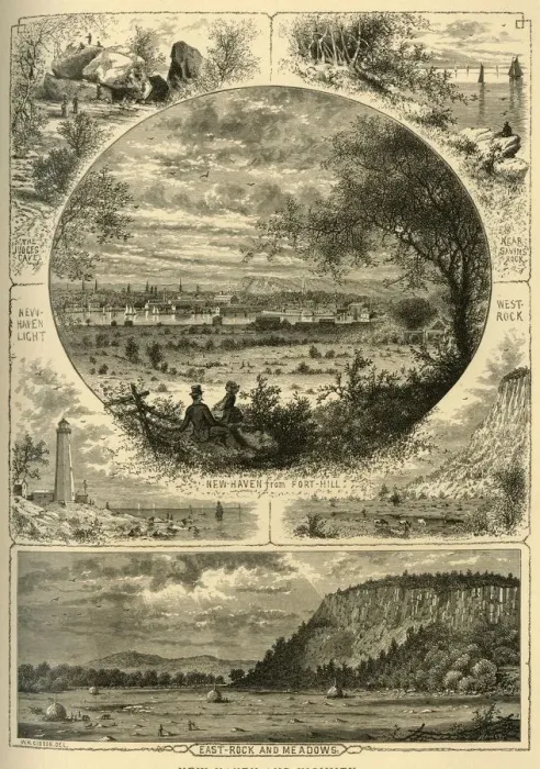 Framed Print : New Haven and Vicinity, 1874. Creator: John J. Harley Framed Print : New Haven and Vicinity, 1874. Creator: John J. Harley