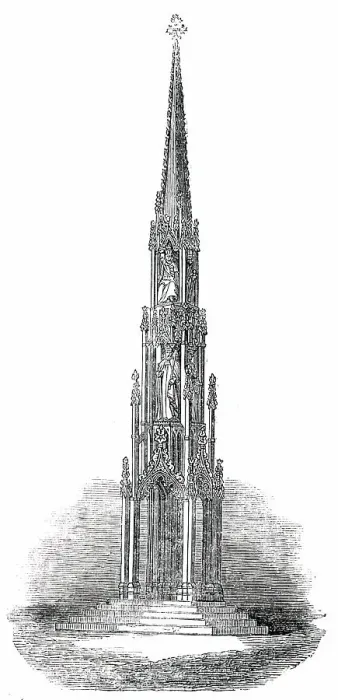 Framed Print : The New High Civic Cross, Bristol, 1850. Creator: Unknown Framed Print : The New High Civic Cross, Bristol, 1850. Creator: Unknown