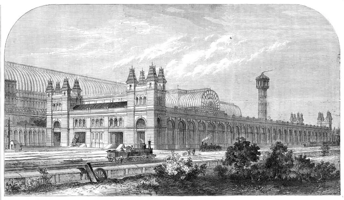 Framed Print : The new High-Level Station at the Crystal Palace, 1865. Creator: T Sulman