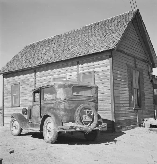 Framed Print : New home of Schroeder family, Dead Ox Flat, Malheur County, Oregon, 1939. Creator: Dorothea Lange Framed Print : New home of Schroeder family, Dead Ox Flat, Malheur County, Oregon, 1939. Creator: Dorothea Lange
