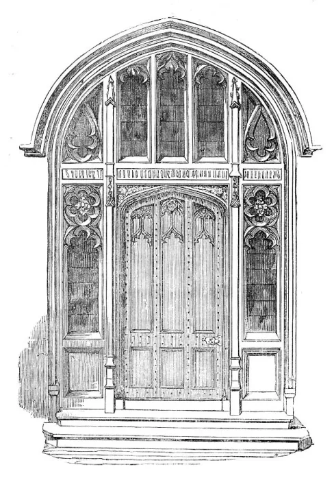 Framed Print : The New Houses of Parliament - Doorway of the Serjeant-at-Arms Residence, 1854. Creator: Unknown Framed Print : The New Houses of Parliament - Doorway of the Serjeant-at-Arms Residence, 1854. Creator: Unknown