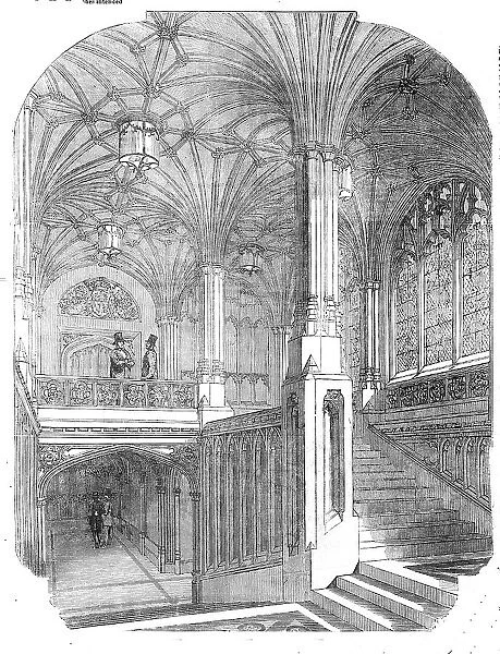 The New Houses of Parliament - Members Staircase, House of Commons, 1854. Creator: Unknown
